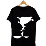 kissing artline fill t-shirt black 1200×1400